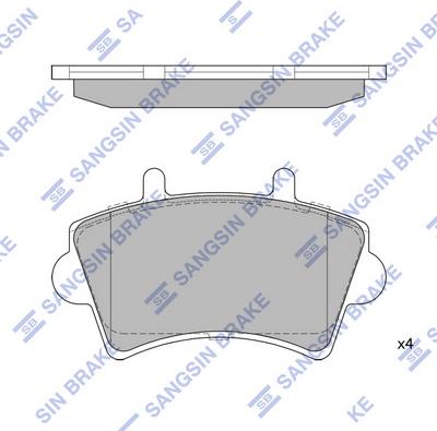 Hi-Q SP1894 - Тормозные колодки, дисковые, комплект autospares.lv