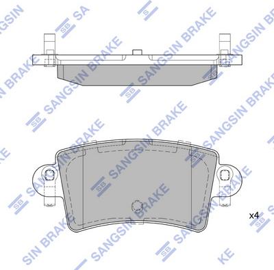 Hi-Q SP1895 - Тормозные колодки, дисковые, комплект autospares.lv