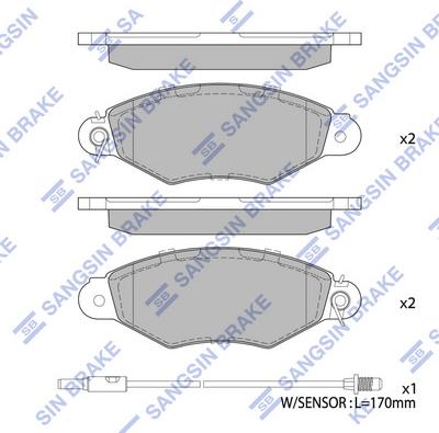 Hi-Q SP1890 - Тормозные колодки, дисковые, комплект autospares.lv