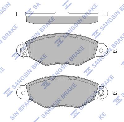 Hi-Q SP1891A - Тормозные колодки, дисковые, комплект autospares.lv