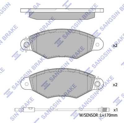 Hi-Q SP1891 - Тормозные колодки, дисковые, комплект autospares.lv