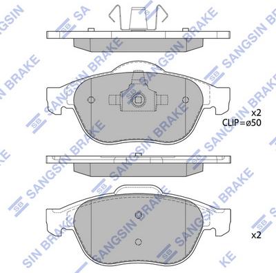 Hi-Q SP1892 - Тормозные колодки, дисковые, комплект autospares.lv