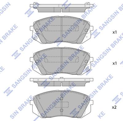 Hi-Q SP1849 - Тормозные колодки, дисковые, комплект autospares.lv