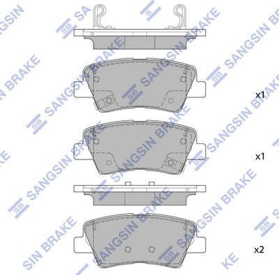 Hi-Q SP1845 - Тормозные колодки, дисковые, комплект autospares.lv