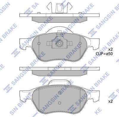 Hi-Q SP1840 - Тормозные колодки, дисковые, комплект autospares.lv