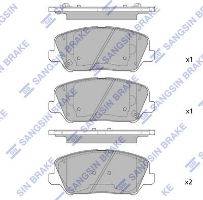 Hi-Q SP1841 - Тормозные колодки, дисковые, комплект autospares.lv