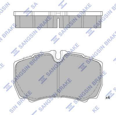 Hi-Q SP1843 - Тормозные колодки, дисковые, комплект autospares.lv