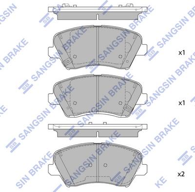 Hi-Q SP1842 - Тормозные колодки, дисковые, комплект autospares.lv