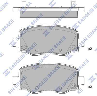 Hi-Q SP1858 - Тормозные колодки, дисковые, комплект autospares.lv