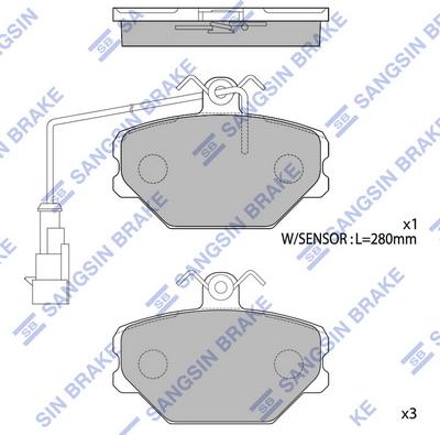 Hi-Q SP1853 - Тормозные колодки, дисковые, комплект autospares.lv