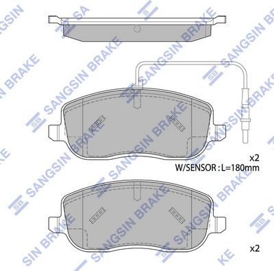 Hi-Q SP1852 - Тормозные колодки, дисковые, комплект autospares.lv