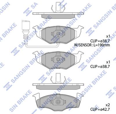 Hi-Q SP1857A - Тормозные колодки, дисковые, комплект autospares.lv