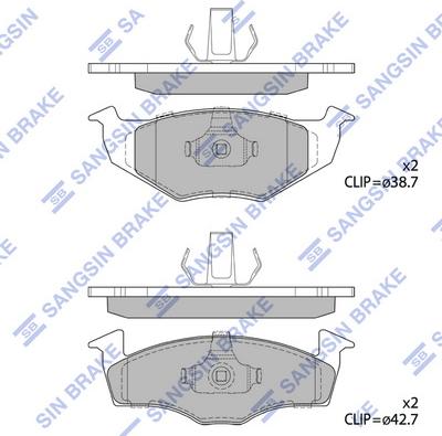 Hi-Q SP1857 - Тормозные колодки, дисковые, комплект autospares.lv