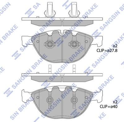 Hi-Q SP1869 - Тормозные колодки, дисковые, комплект autospares.lv