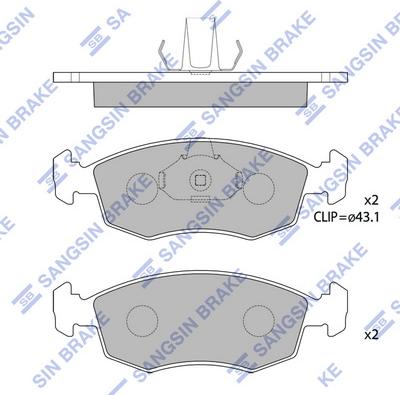 Hi-Q SP1868 - Тормозные колодки, дисковые, комплект autospares.lv