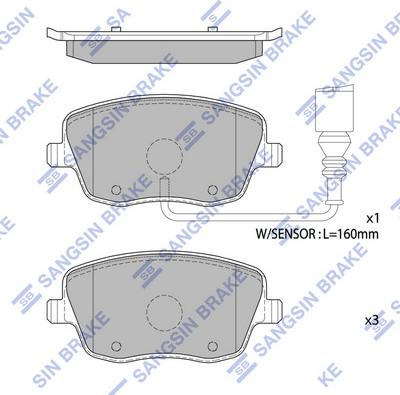 Hi-Q SP1806A - Тормозные колодки, дисковые, комплект autospares.lv