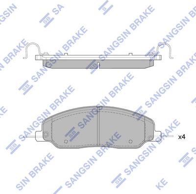 Hi-Q SP1800 - Тормозные колодки, дисковые, комплект autospares.lv