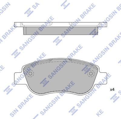 Hi-Q SP1808 - Тормозные колодки, дисковые, комплект autospares.lv