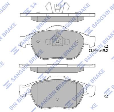 Hi-Q SP1802 - Тормозные колодки, дисковые, комплект autospares.lv