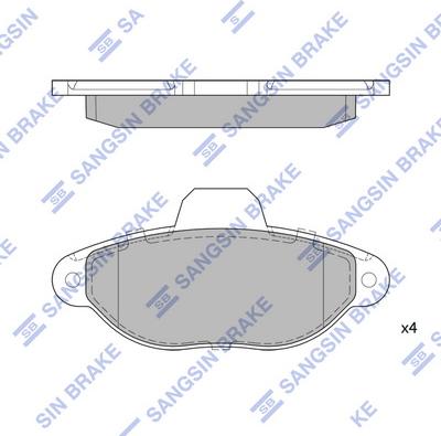 Hi-Q SP1807A - Тормозные колодки, дисковые, комплект autospares.lv