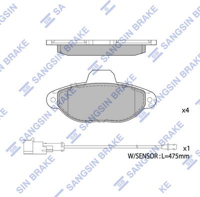 Hi-Q SP1807 - Тормозные колодки, дисковые, комплект autospares.lv