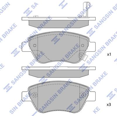 Hi-Q SP1810 - Тормозные колодки, дисковые, комплект autospares.lv