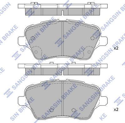 Hi-Q SP1811 - Тормозные колодки, дисковые, комплект autospares.lv