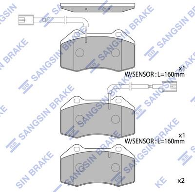 Hi-Q SP1813 - Тормозные колодки, дисковые, комплект autospares.lv