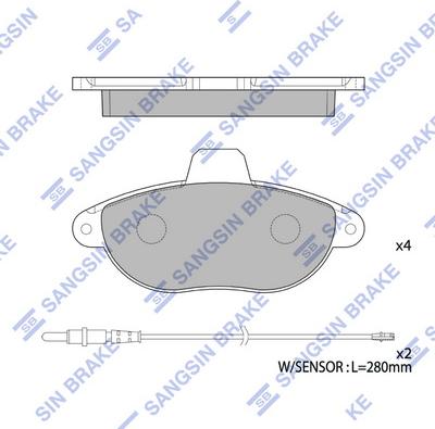 Hi-Q SP1889 - Тормозные колодки, дисковые, комплект autospares.lv