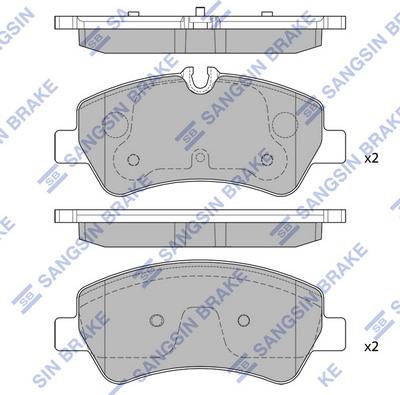 Hi-Q SP1884 - Тормозные колодки, дисковые, комплект autospares.lv