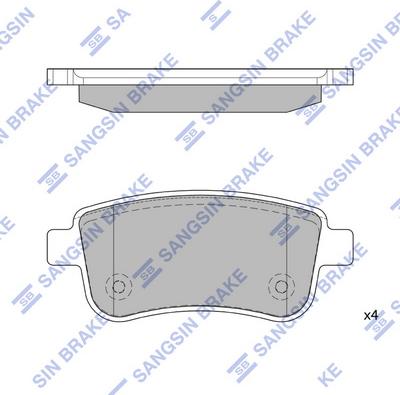 Hi-Q SP1839 - Тормозные колодки, дисковые, комплект autospares.lv