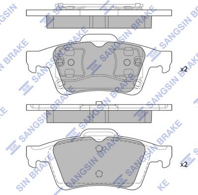 Hi-Q SP1834 - Тормозные колодки, дисковые, комплект autospares.lv