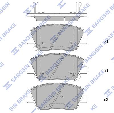 Hi-Q SP1833 - Тормозные колодки, дисковые, комплект autospares.lv