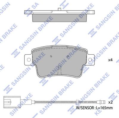 Hi-Q SP1832 - Тормозные колодки, дисковые, комплект autospares.lv