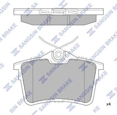 Hi-Q SP1824 - Тормозные колодки, дисковые, комплект autospares.lv