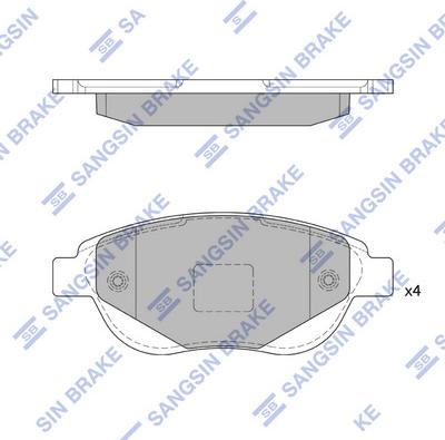 Hi-Q SP1826 - Тормозные колодки, дисковые, комплект autospares.lv