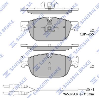 Hi-Q SP1828 - Тормозные колодки, дисковые, комплект autospares.lv