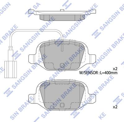 Hi-Q SP1823A - Тормозные колодки, дисковые, комплект autospares.lv