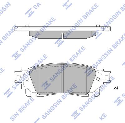 Hi-Q SP1827 - Тормозные колодки, дисковые, комплект autospares.lv