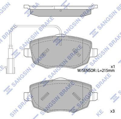 Hi-Q SP1874A - Тормозные колодки, дисковые, комплект autospares.lv