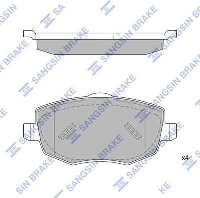 Hi-Q SP1874 - Тормозные колодки, дисковые, комплект autospares.lv