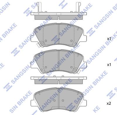 Hi-Q SP1399A - Тормозные колодки, дисковые, комплект autospares.lv