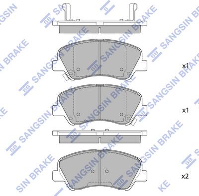 Hi-Q SP1399 - Тормозные колодки, дисковые, комплект autospares.lv