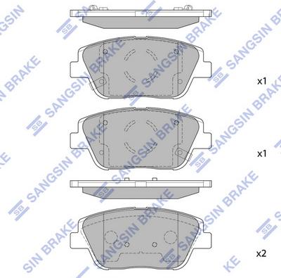 Hi-Q SP1398 - Тормозные колодки, дисковые, комплект autospares.lv