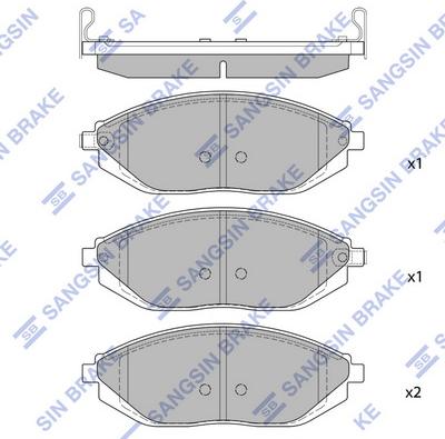 Hi-Q SP1392 - Тормозные колодки, дисковые, комплект autospares.lv