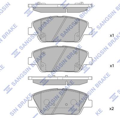 Hi-Q SP1397 - Тормозные колодки, дисковые, комплект autospares.lv