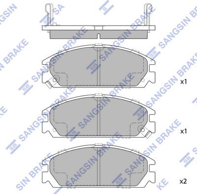 Hi-Q SP1346 - Тормозные колодки, дисковые, комплект autospares.lv