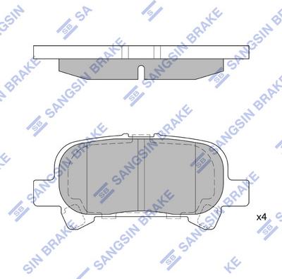 Hi-Q SP1364 - Тормозные колодки, дисковые, комплект autospares.lv