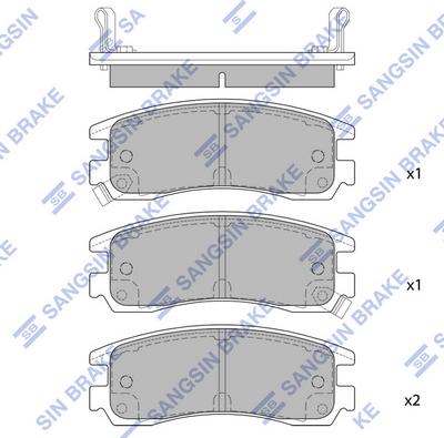 Hi-Q SP1366 - Тормозные колодки, дисковые, комплект autospares.lv