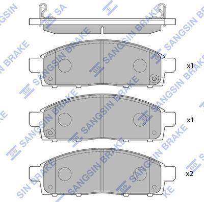 Hi-Q SP1361 - Тормозные колодки, дисковые, комплект autospares.lv